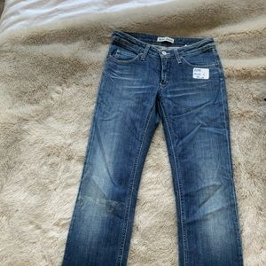 Vintage acne dark denim  distressed tight jeans
